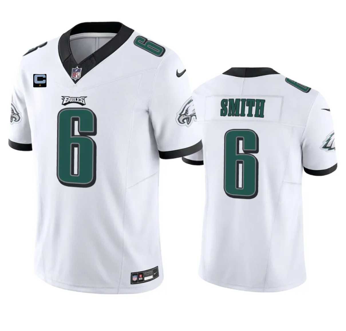 Men & Women & Youth Philadelphia Eagles #6 DeVonta Smith White 2023 F.U.S.E. With 1-Star C Patch Vapor Vapor Untouchable Limited Jersey->philadelphia eagles->NFL Jersey